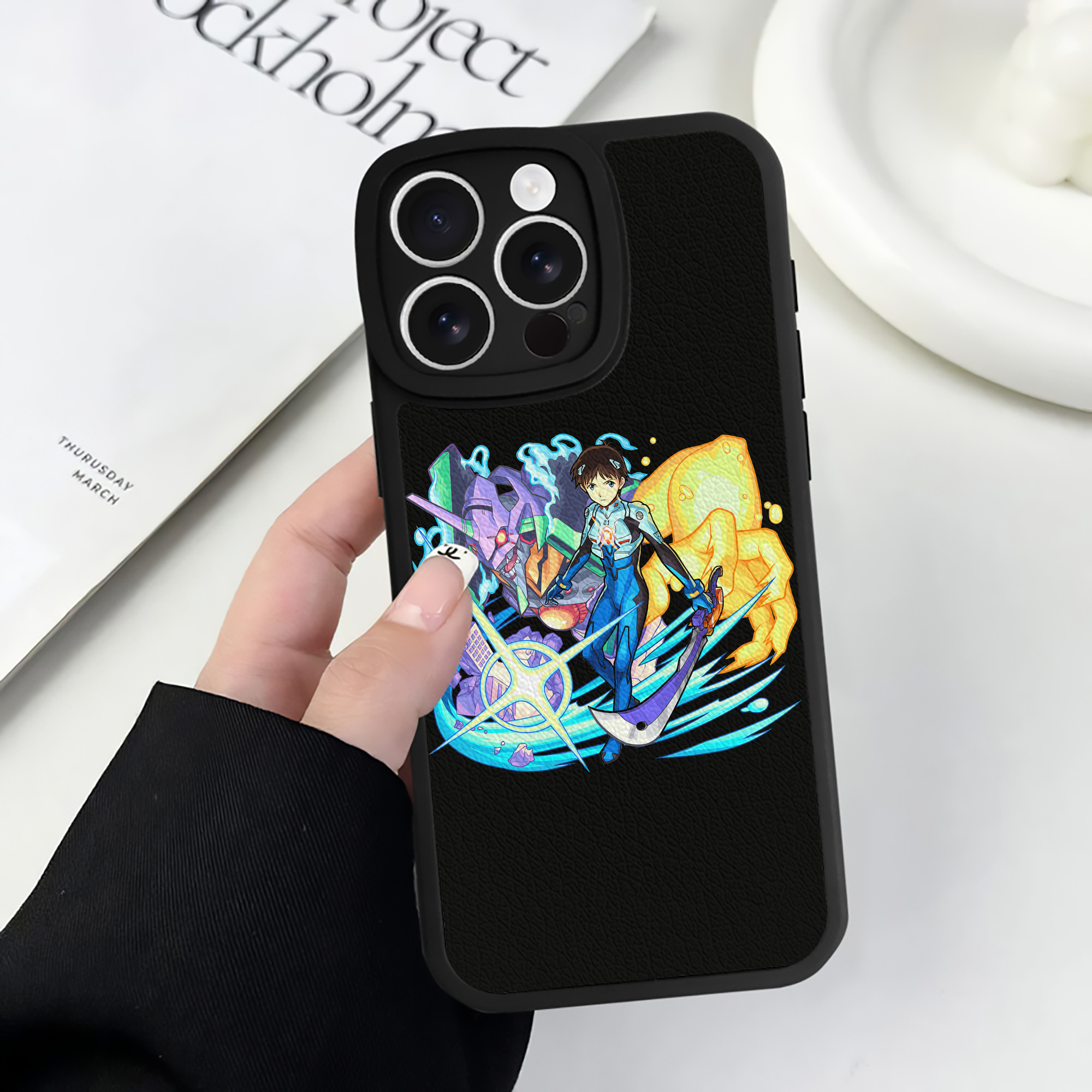 （画像用） EVA 新世紀エヴァンゲリオン 【iPhone 16シリーズ対応】シリコンスマホケース（レザー調） 材質：シリコン